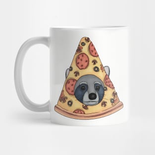 Raccoon in Pizza Mug